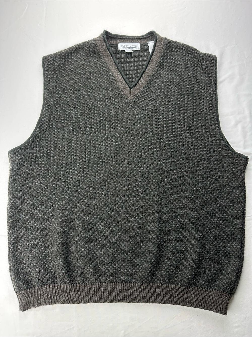 Vintage Joseph & Fiess Sweater Vest Electic Grandpa Waistcoat 90s Golf Academia